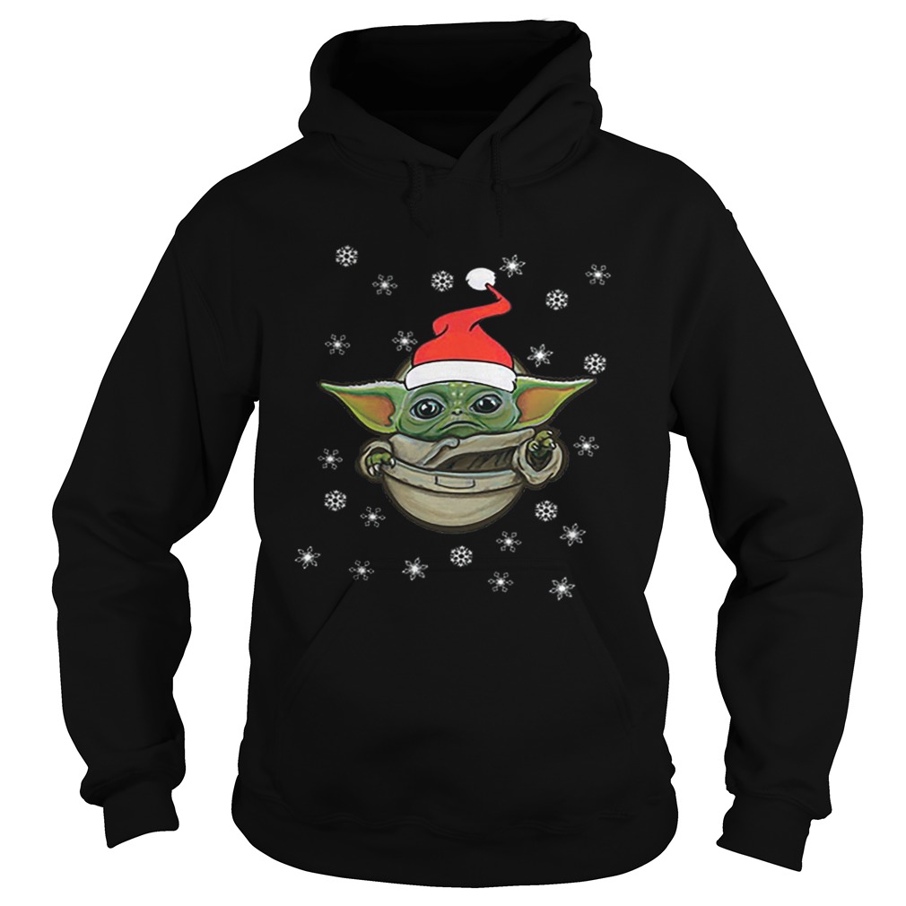 Santa Baby Yoda Snow Merry Christmas Hoodie