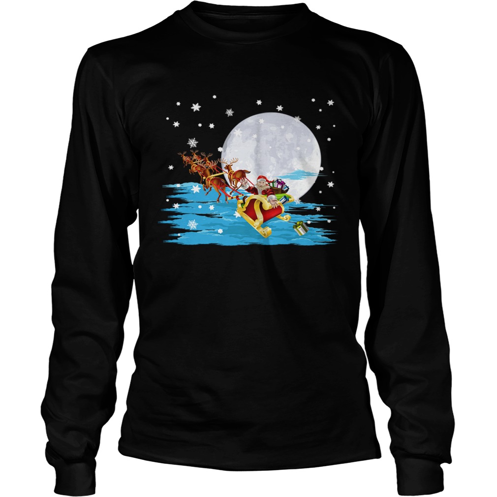 Santa Claus Gifts Christmas Sleigh LongSleeve