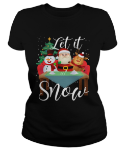 Santa Claus Reindeer Snowman Cocaine Let It Snow  Classic Ladies