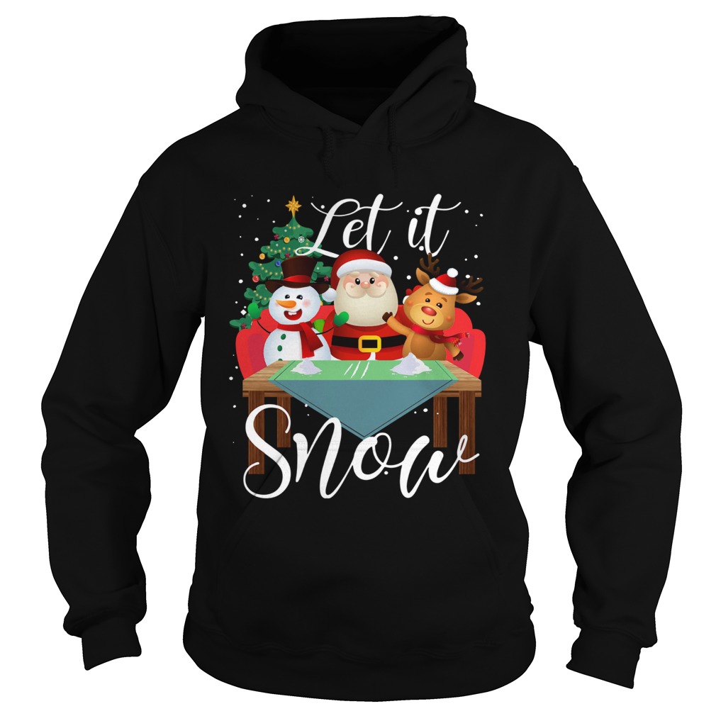 Santa Claus Reindeer Snowman Cocaine Let It Snow Hoodie