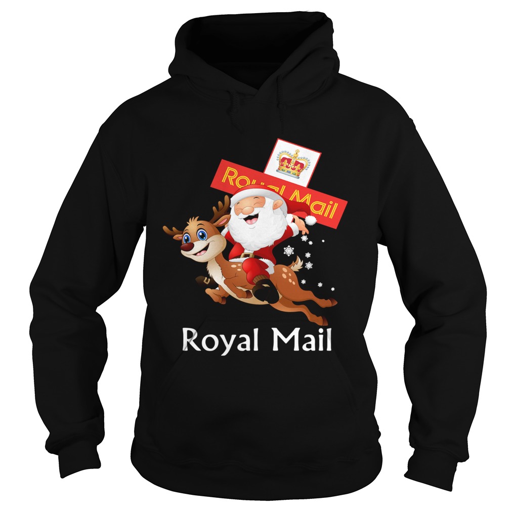 Santa Claus Riding Reindeer Royal Mail Hoodie