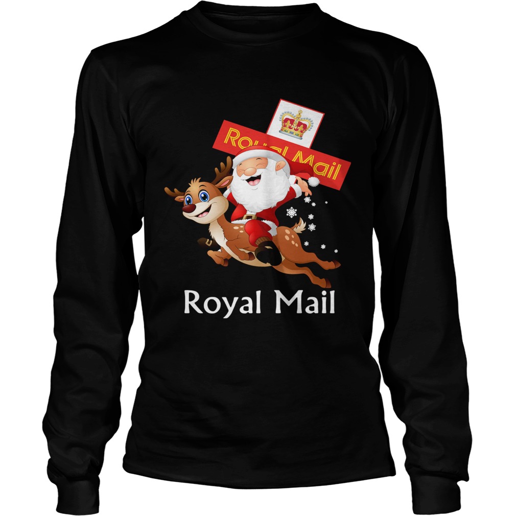 Santa Claus Riding Reindeer Royal Mail LongSleeve