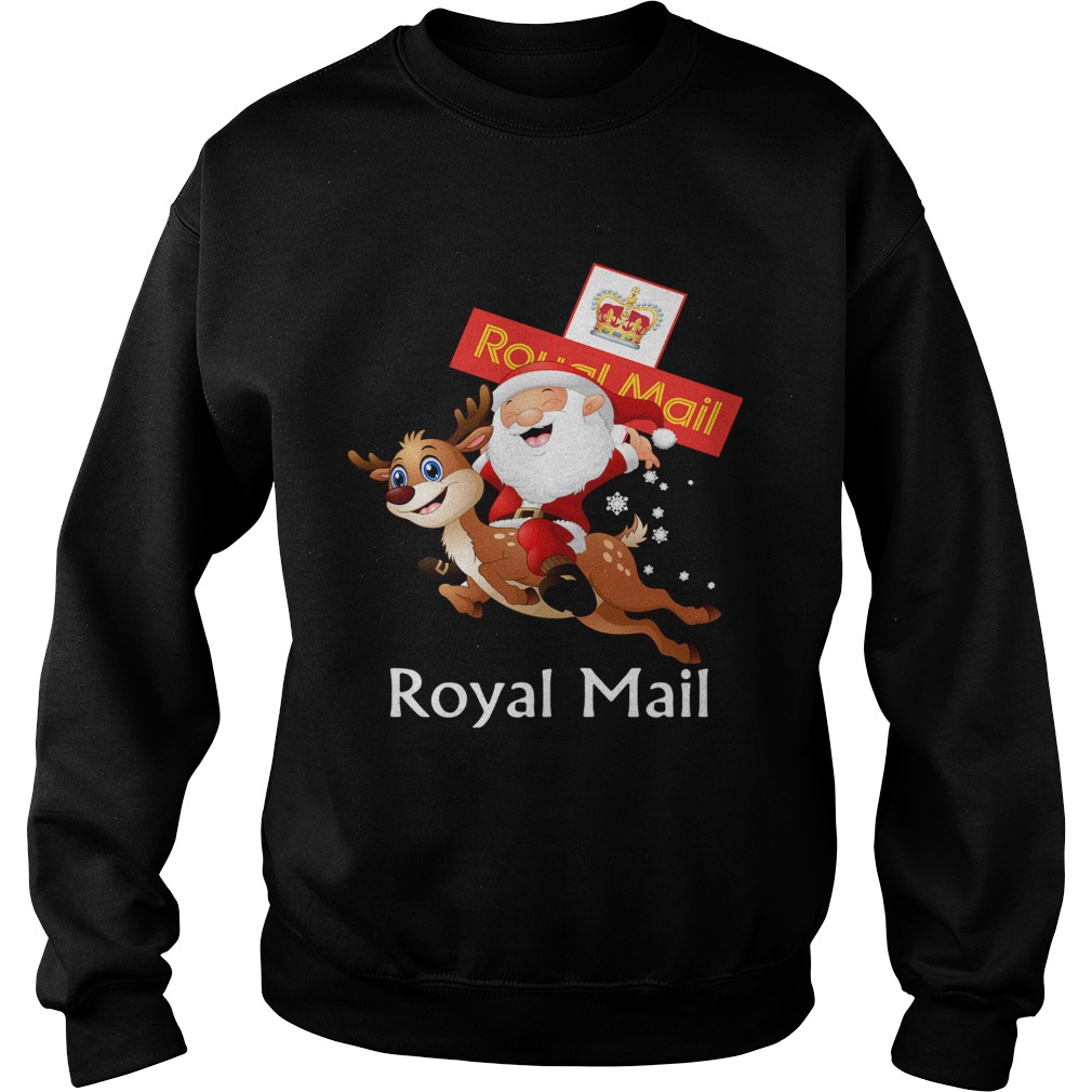 Santa Claus Riding Reindeer Royal Mail Sweatshirt