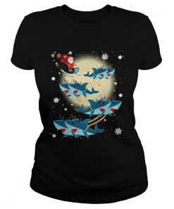 Santa Claus Riding Shark Reindeer Christmas  Classic Ladies