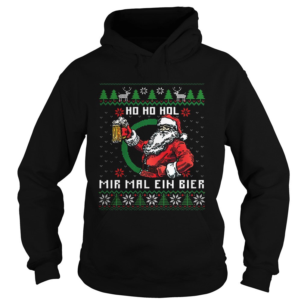 Santa Claus ho ho ho mir mal ein bier ugly christmas Hoodie