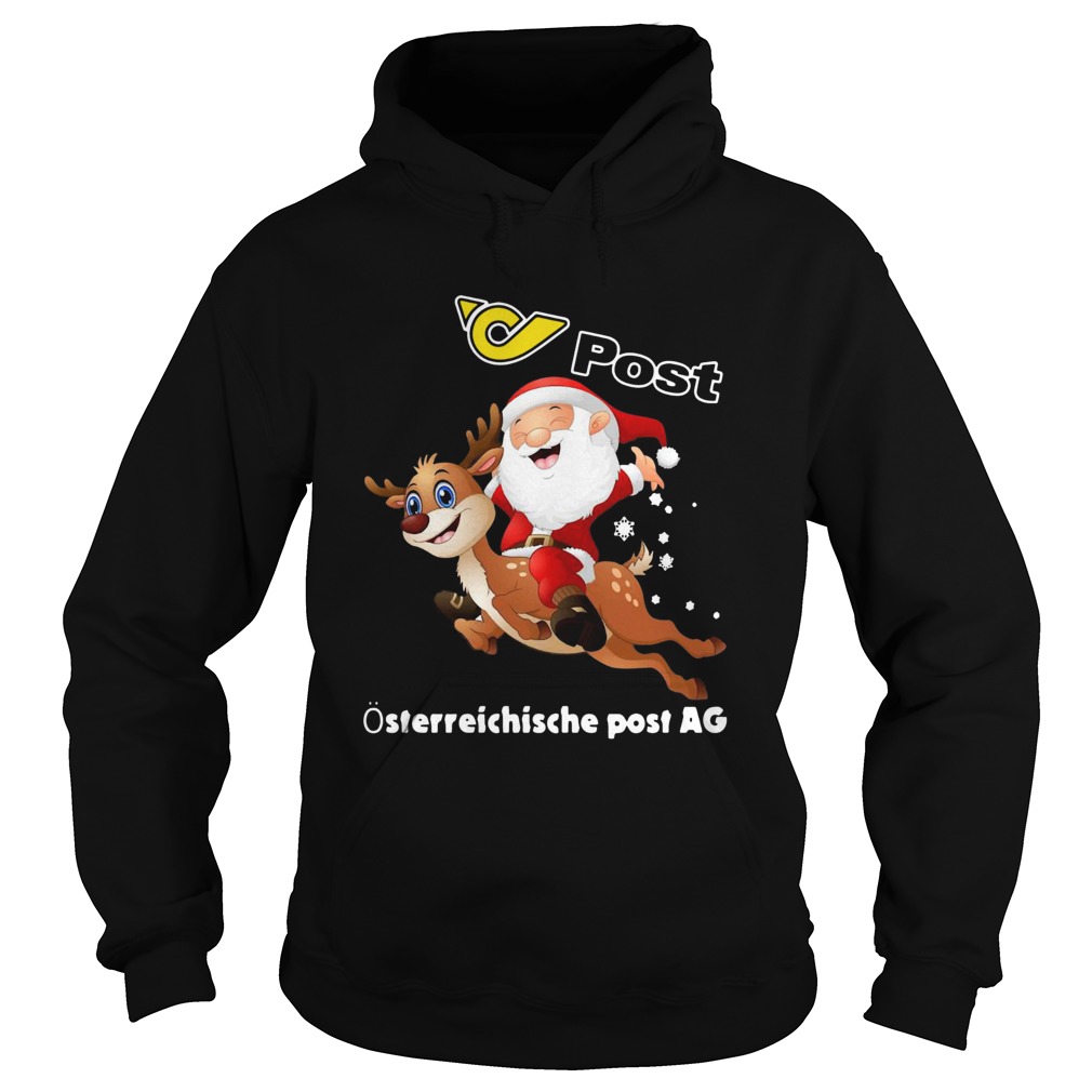 Santa Claus riding Reindeer Post Osterreichische Post AG Hoodie