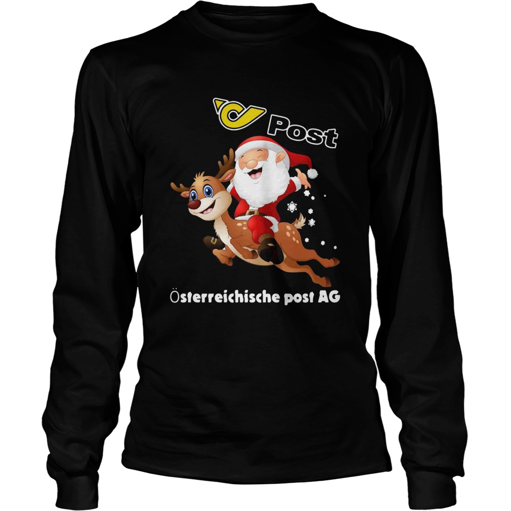 Santa Claus riding Reindeer Post Osterreichische Post AG LongSleeve