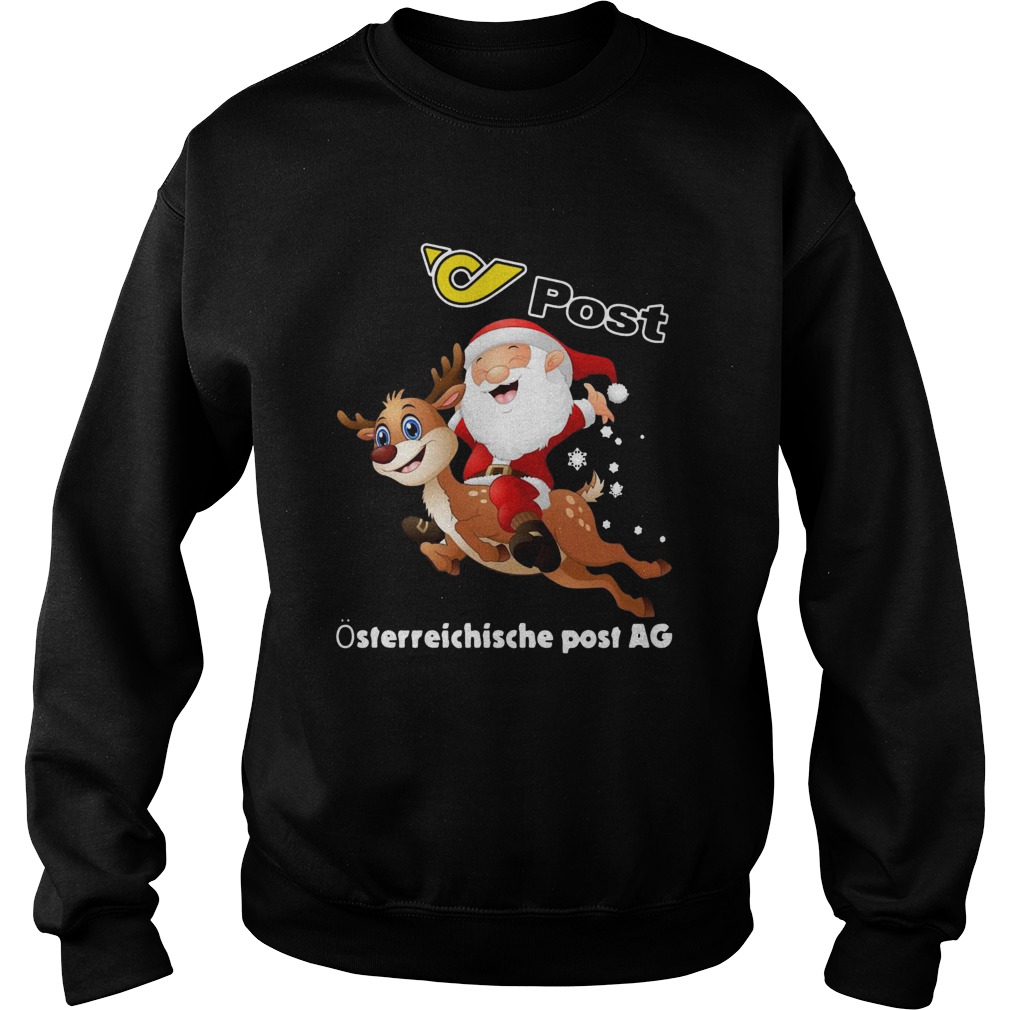 Santa Claus riding Reindeer Post Osterreichische Post AG Sweatshirt