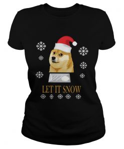 Santa Doge Let It Snow Christmas  Classic Ladies