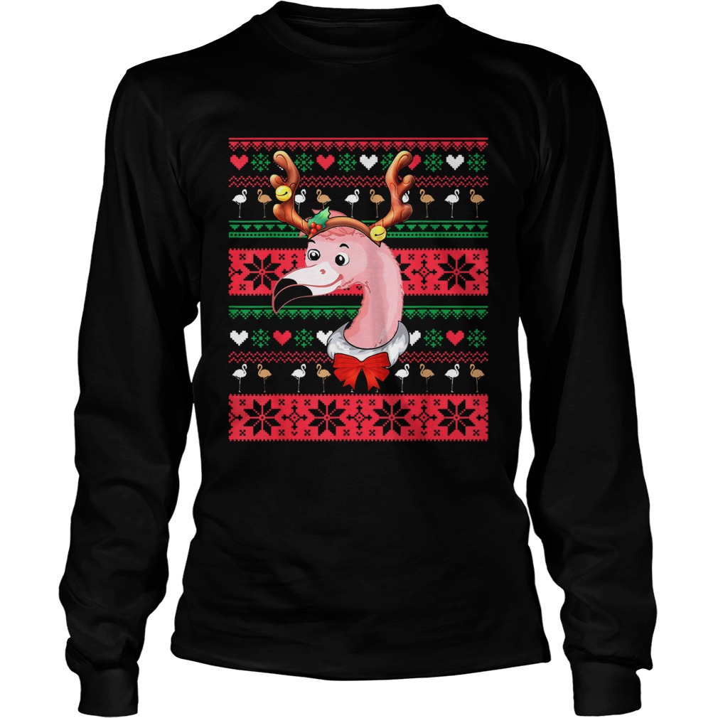 Santa Flamingo Reindeer ugly christmas LongSleeve