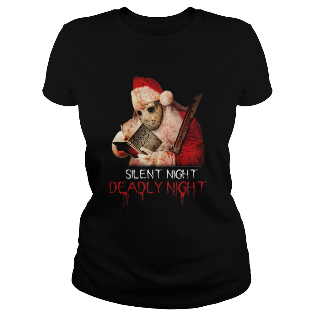 Santa Jason Voorhees silent night deadly night Christmas Classic Ladies