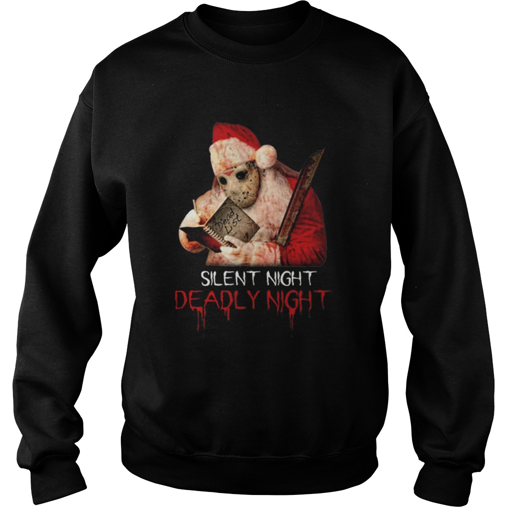 Santa Jason Voorhees silent night deadly night Christmas Sweatshirt