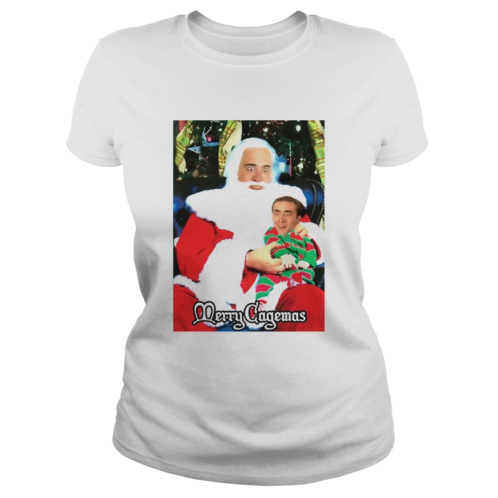 Santa Knee Nicolas Cage Merry Cagemas Classic Ladies