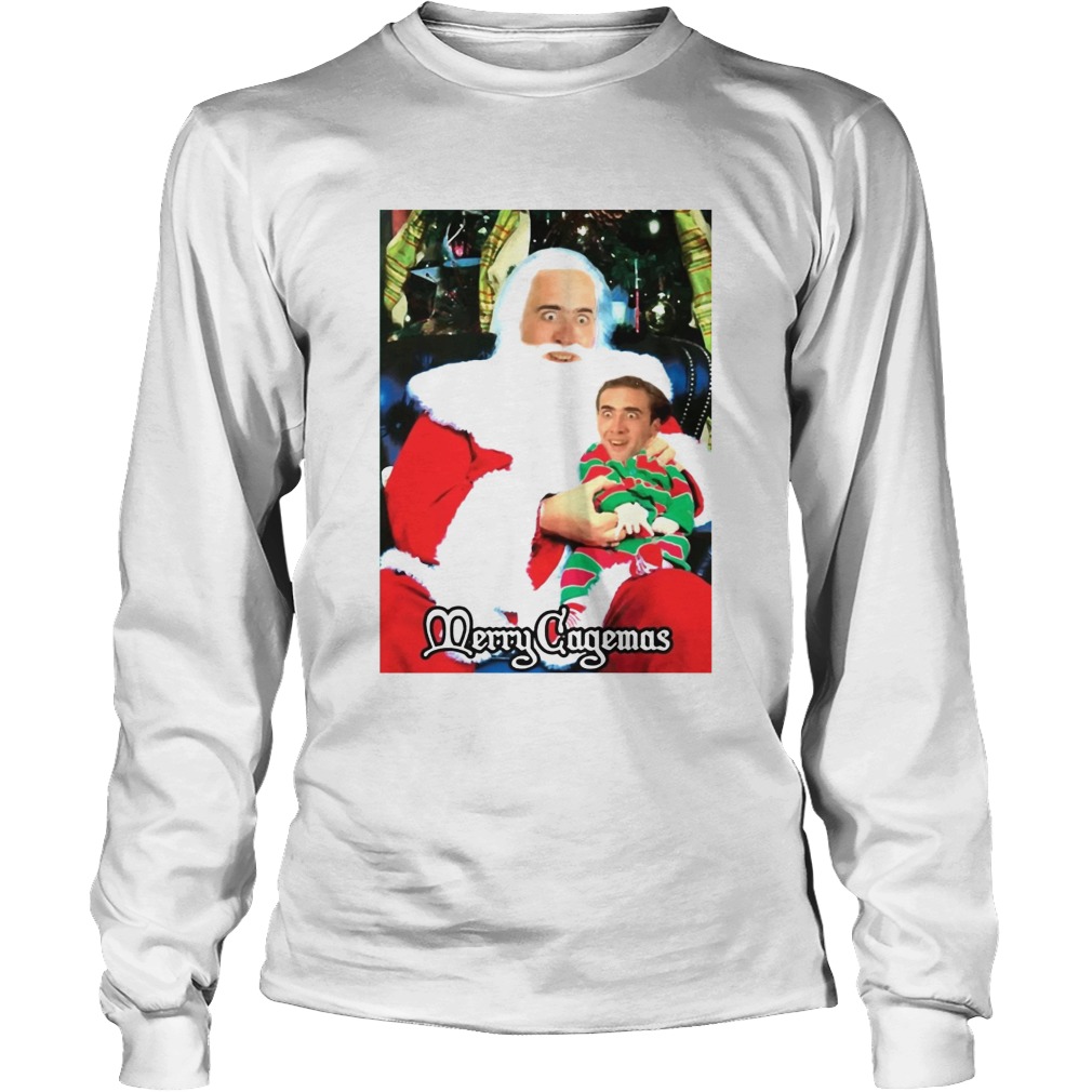 Santa Knee Nicolas Cage Merry Cagemas LongSleeve