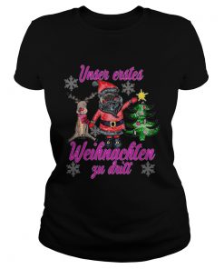 Santa Reindeer Unser Erstes Weihnachten Zu Dritt Christmas  Classic Ladies