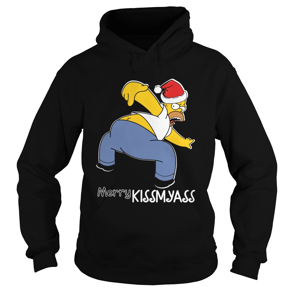 Santa Simpsons Merry Kissmyass Christmas Hoodie