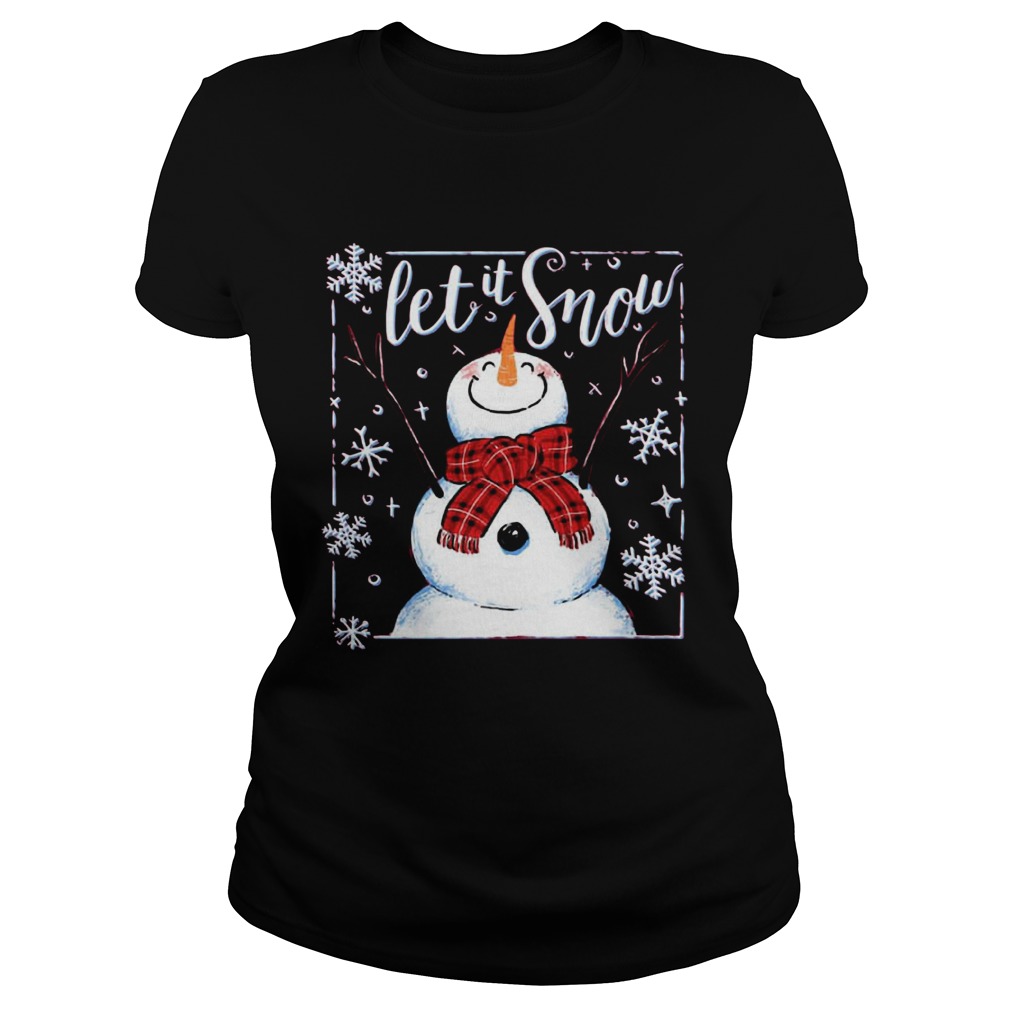 Santa Snowman Let It Snow Classic Ladies