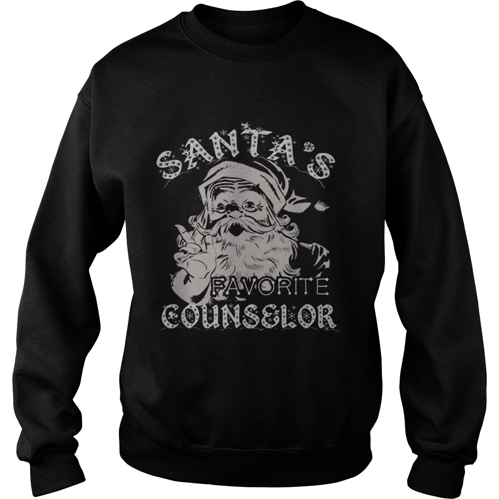 Santas Favorite Counselor Christmas Sweatshirt