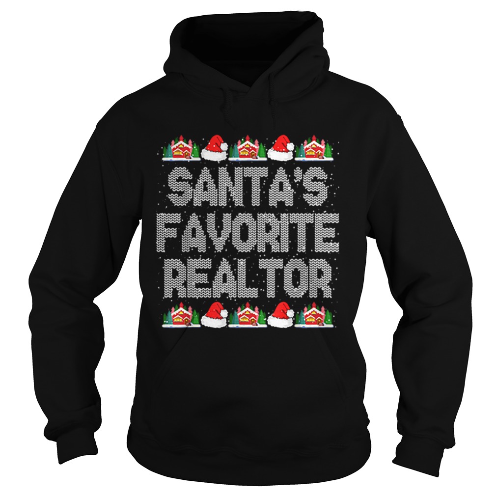 Santas Favorite Realtor Christmas Gift for Real Estate Agent Hoodie