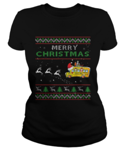 School Bus Driver Merry Christmas Ugly  Classic Ladies