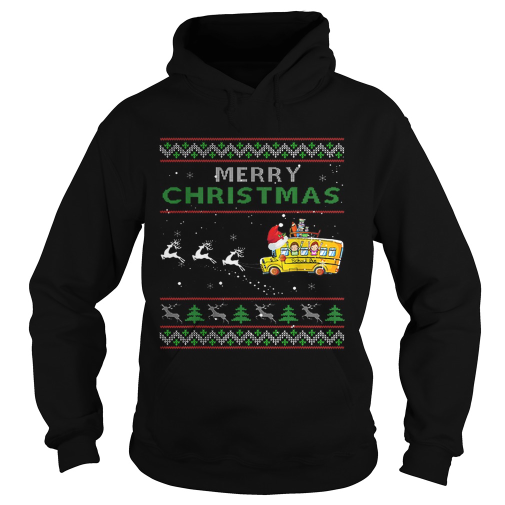 School Bus Driver Merry Christmas Ugly Hoodie