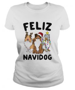 Shetland Sheepdogs Feliz Navidog  Classic Ladies