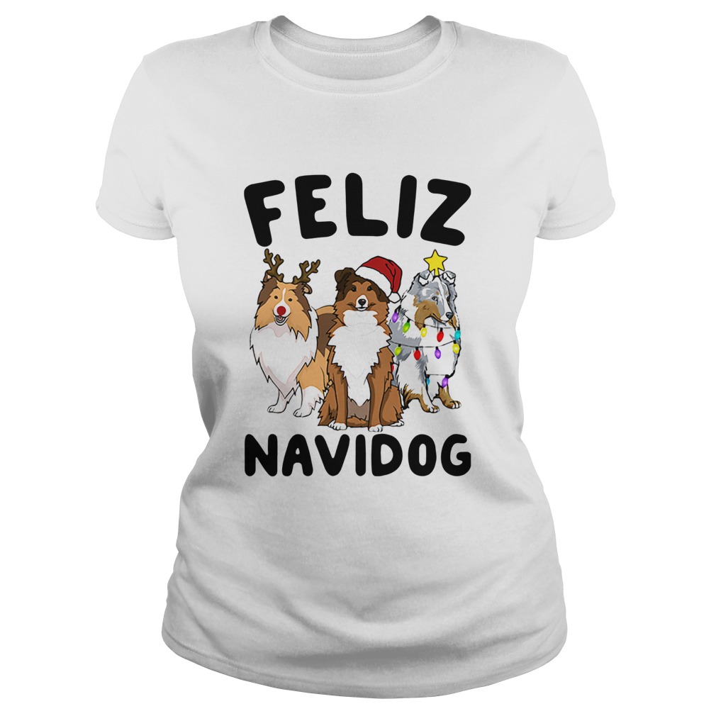 Shetland Sheepdogs Feliz Navidog Classic Ladies