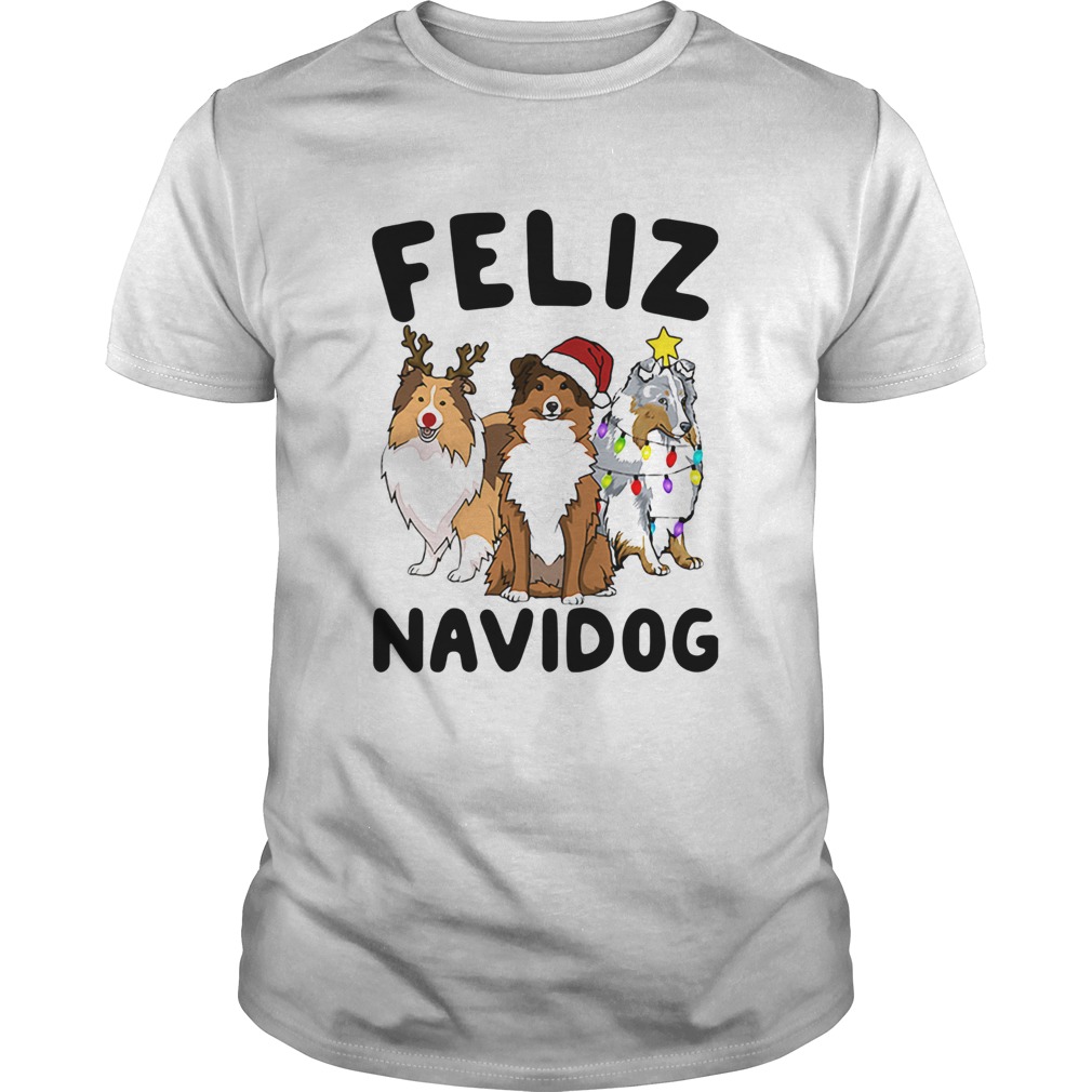 Shetland Sheepdogs Feliz Navidog shirt