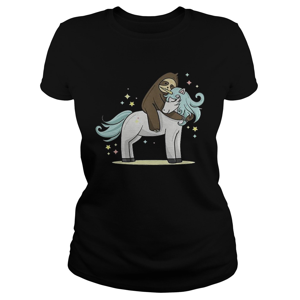 Sloth riding unicorn Classic Ladies