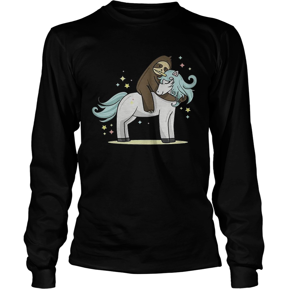 Sloth riding unicorn LongSleeve