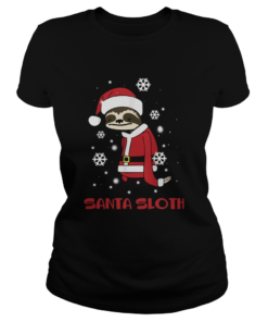 Slothmas Sloth In Santa Hat Christmas  Classic Ladies