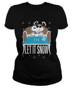 Snoopy Dog Walmart Cocaine Santa Let It Snow Christmas  Classic Ladies