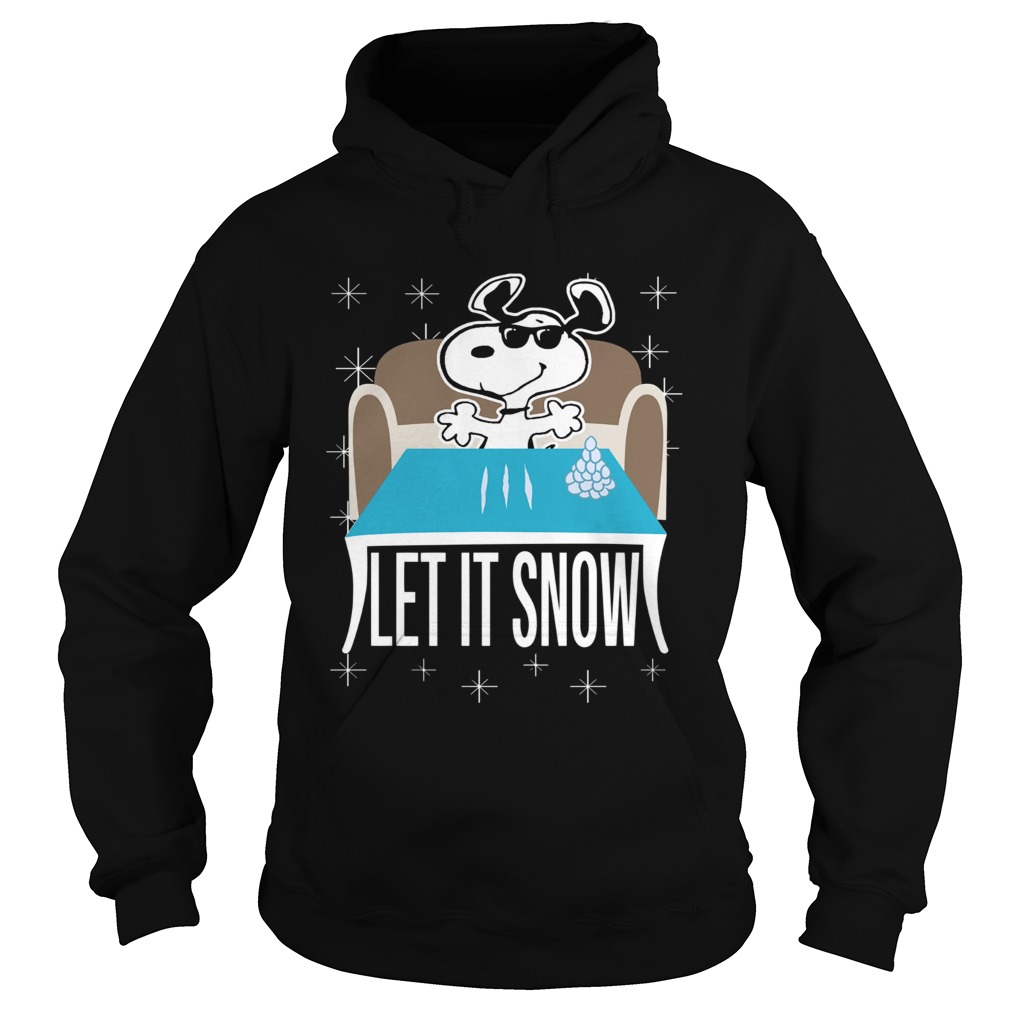 Snoopy Dog Walmart Cocaine Santa Let It Snow Christmas Hoodie