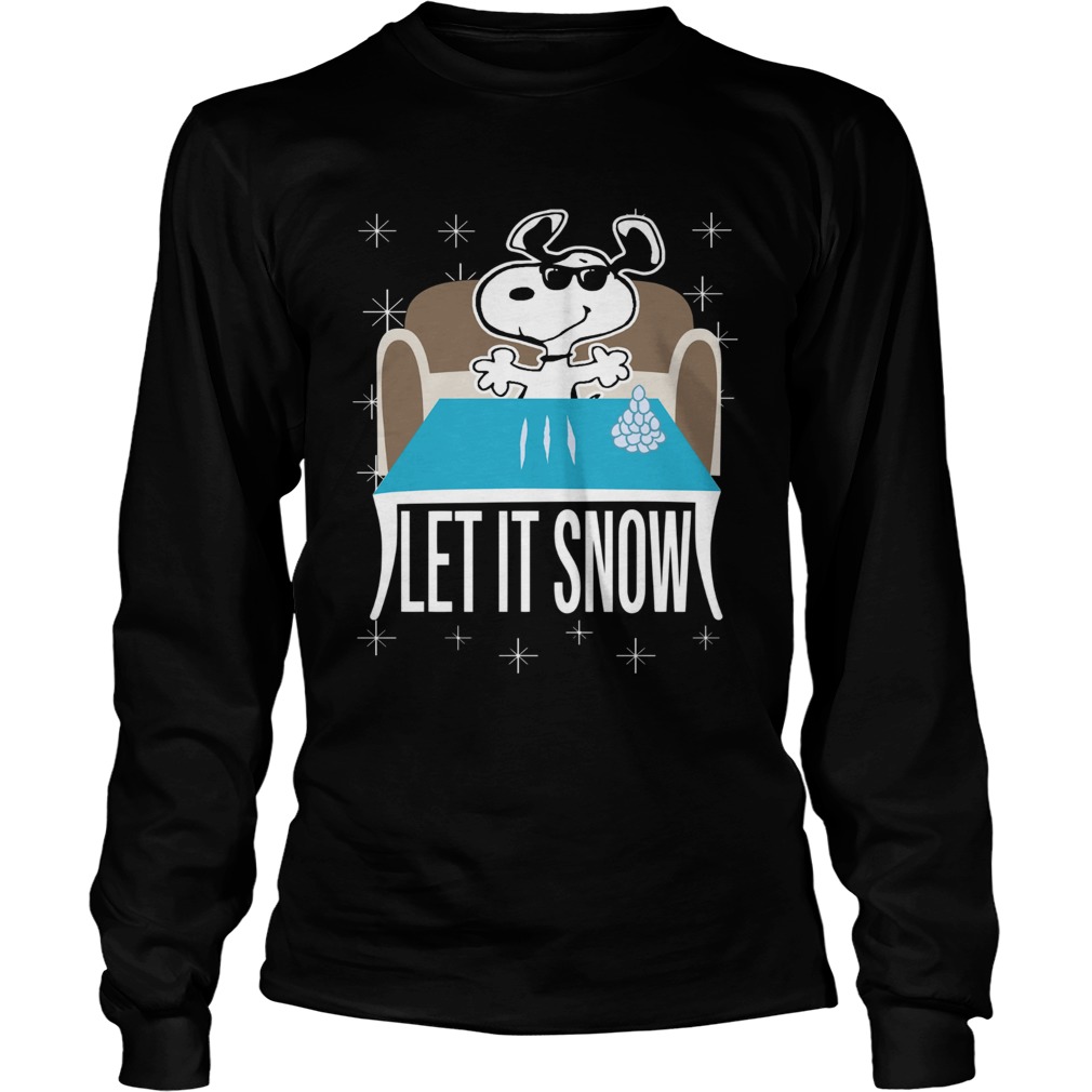 Snoopy Dog Walmart Cocaine Santa Let It Snow Christmas LongSleeve