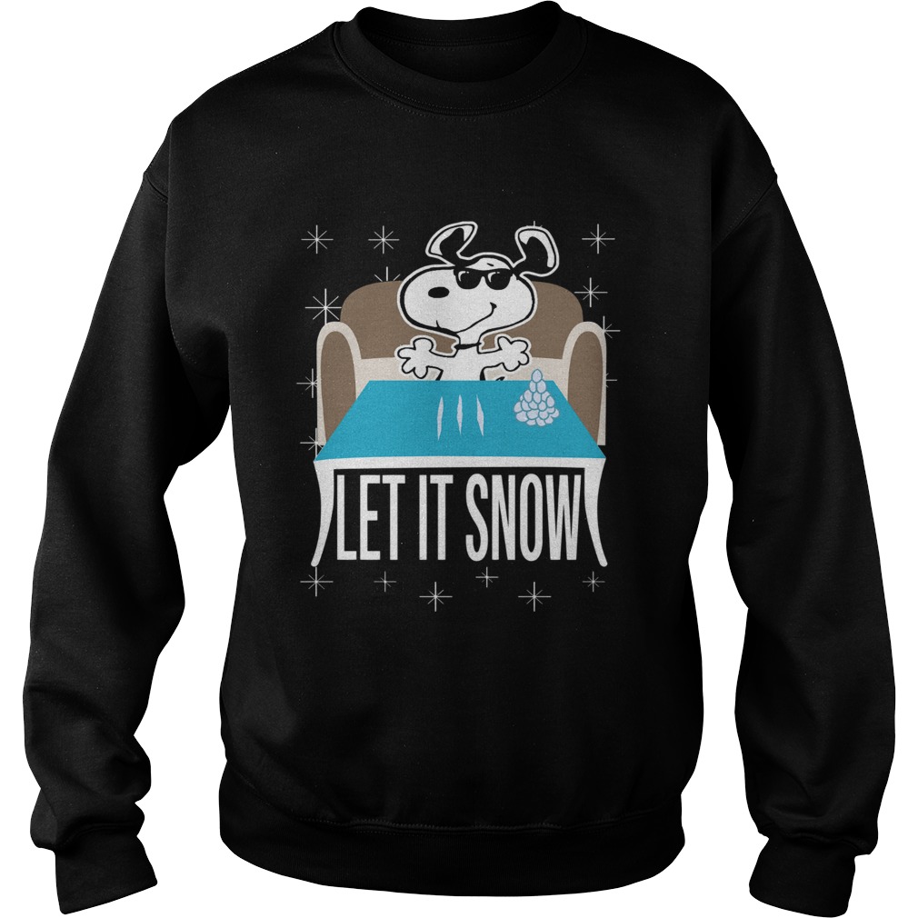 Snoopy Dog Walmart Cocaine Santa Let It Snow Christmas Sweatshirt