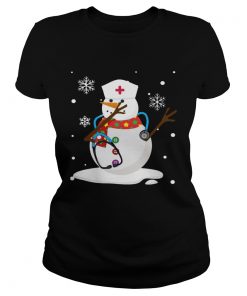 Snowman nurse christmas  Classic Ladies