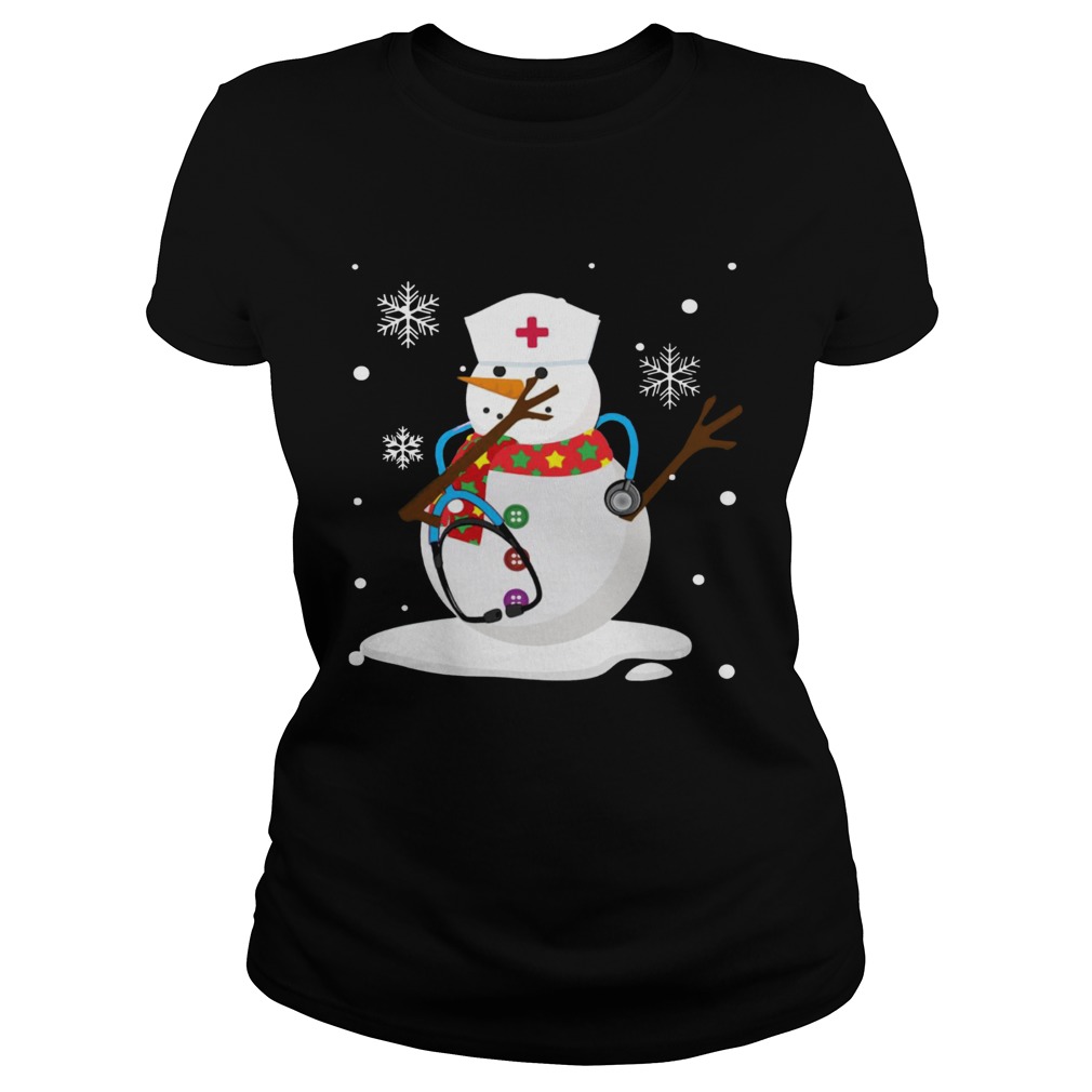 Snowman nurse christmas Classic Ladies