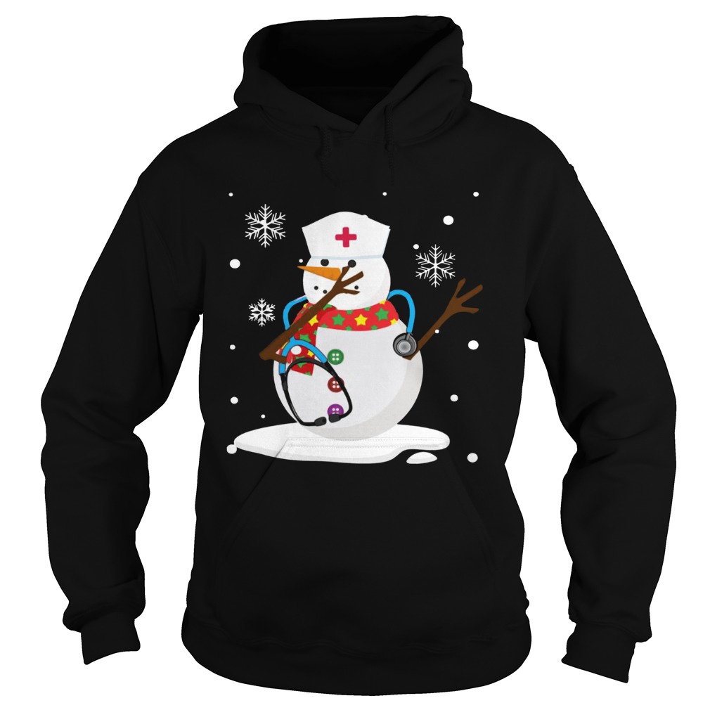 Snowman nurse christmas Hoodie