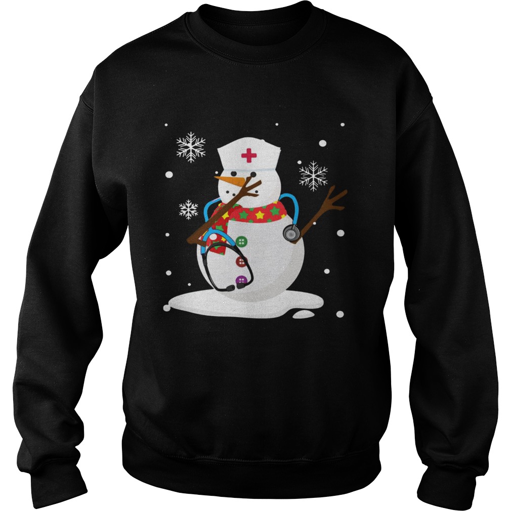 Snowman nurse christmas Sweatshirt