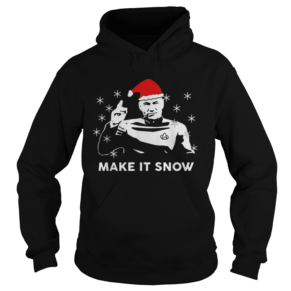 Star Trek Santa make it snow Christmas Hoodie