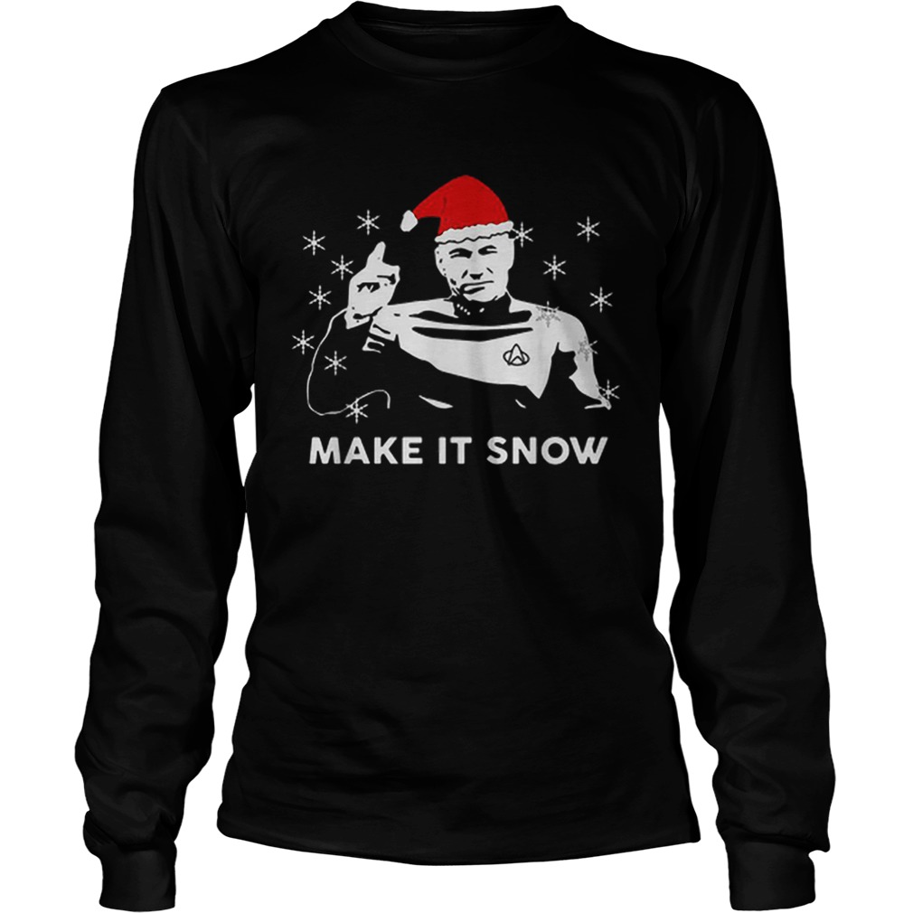 Star Trek Santa make it snow Christmas LongSleeve