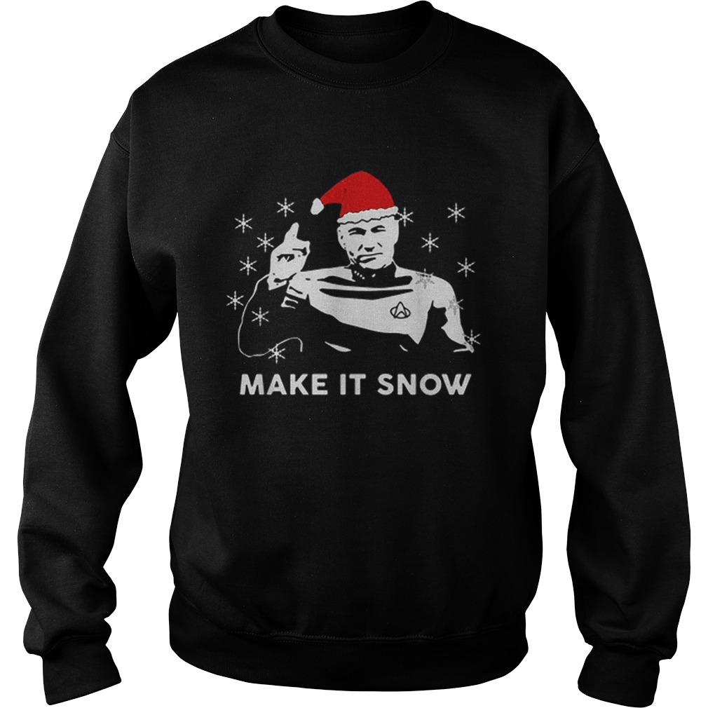 Star Trek Santa make it snow Christmas Sweatshirt