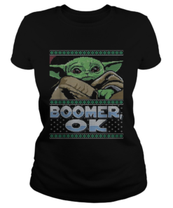 Star Wars Baby Yoda Boomer Ok ugly Christmas  Classic Ladies