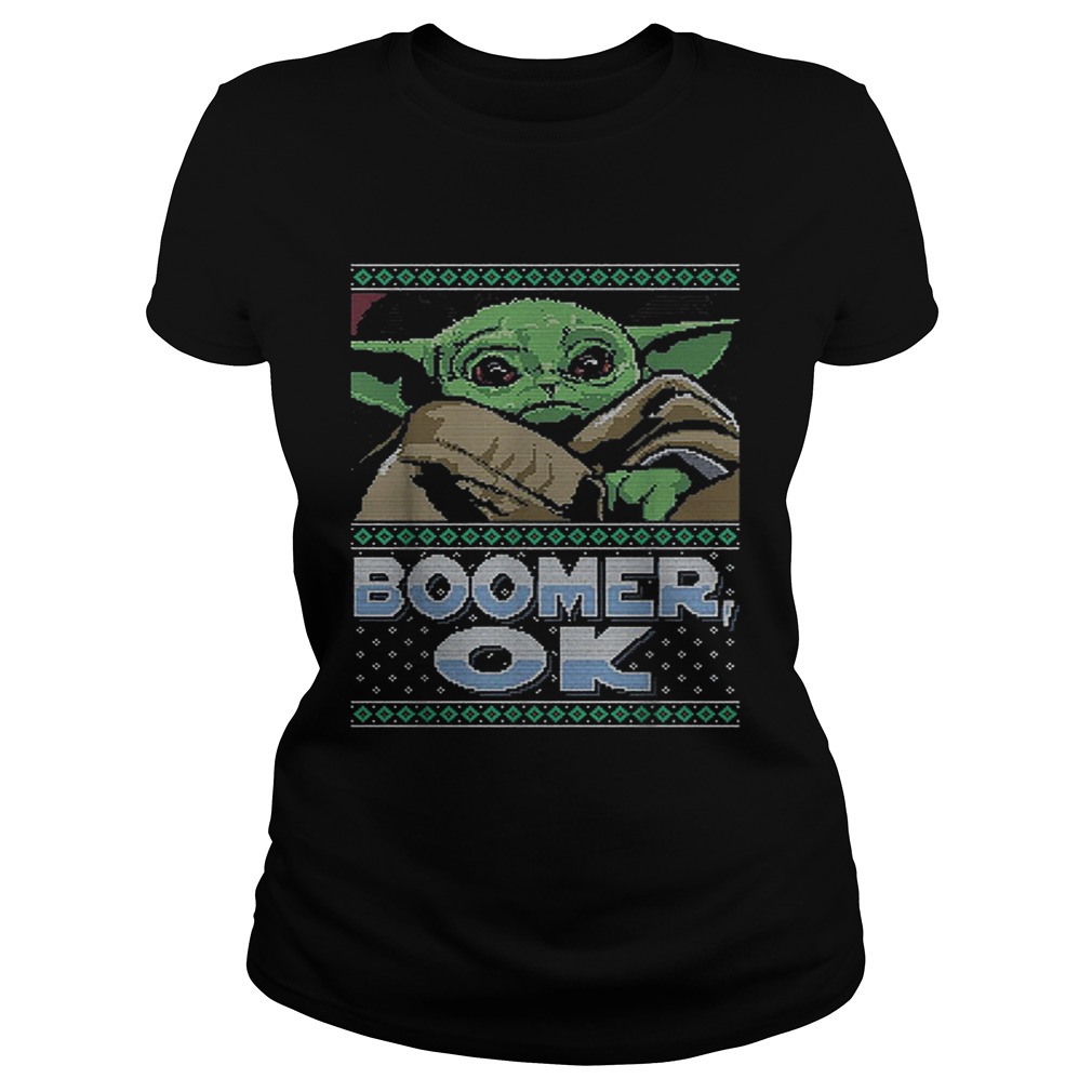 Star Wars Baby Yoda Boomer Ok ugly Christmas Classic Ladies