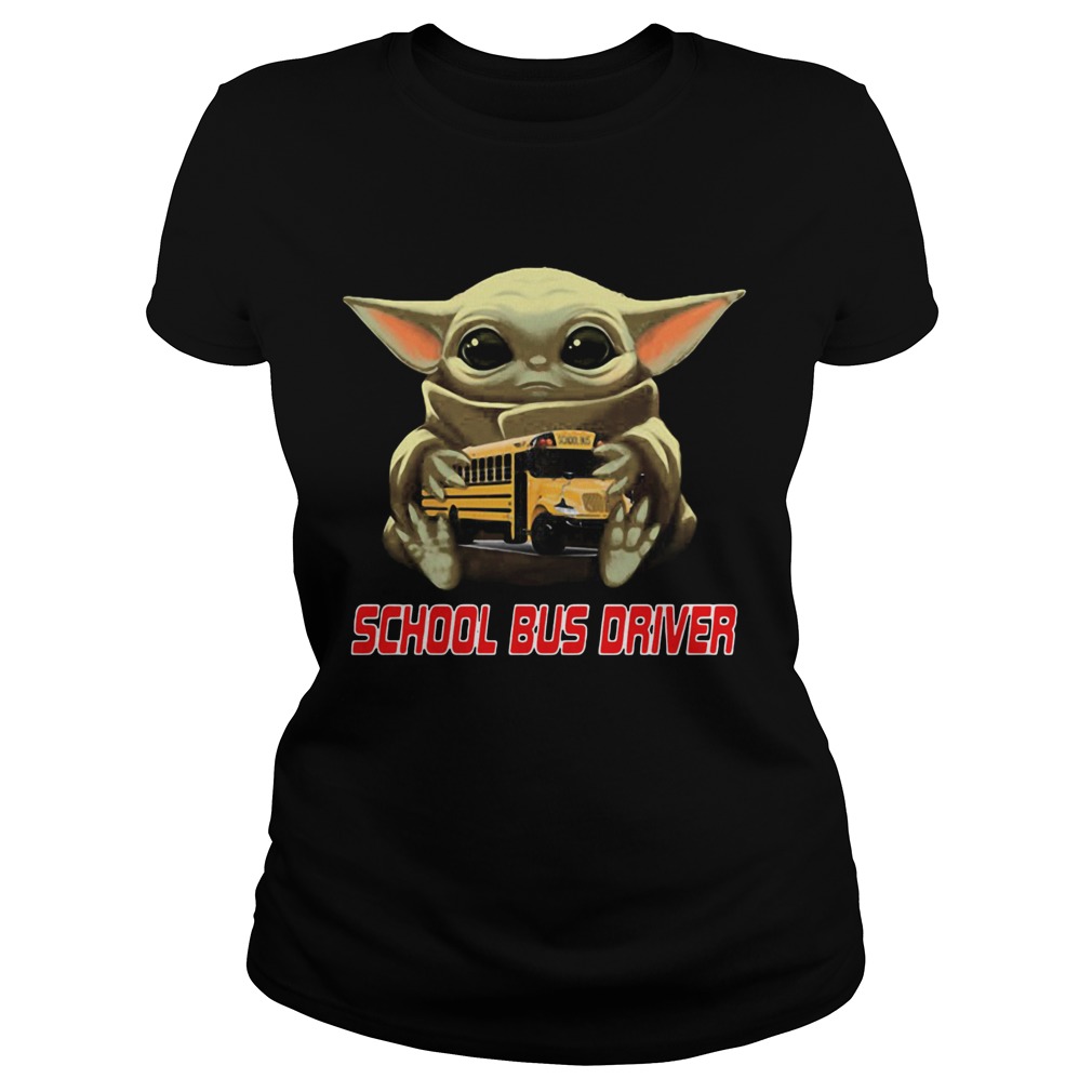 Star Wars Baby Yoda Hug School Bus Driver Classic Ladies