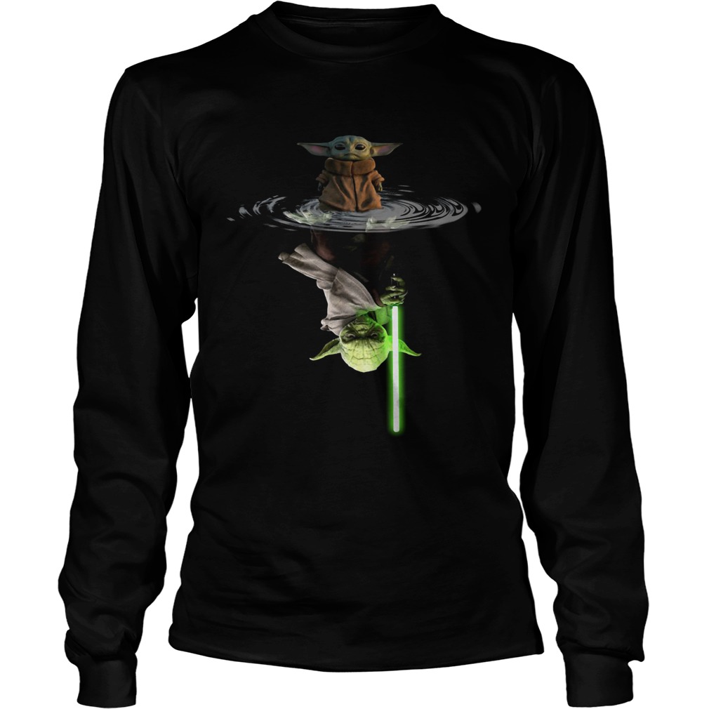 Star Wars Baby Yoda Water Reflection Mirror Yoda LongSleeve