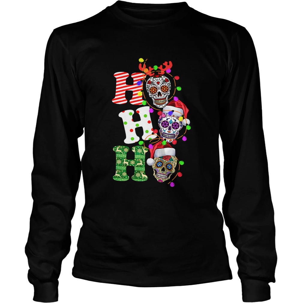 Sugar Skull Ho Ho Ho Christmas LongSleeve