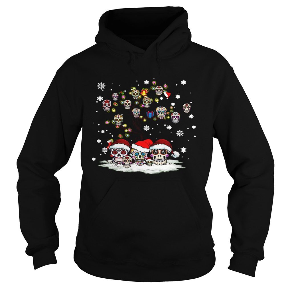 Sugar skull tree Christmas Hoodie