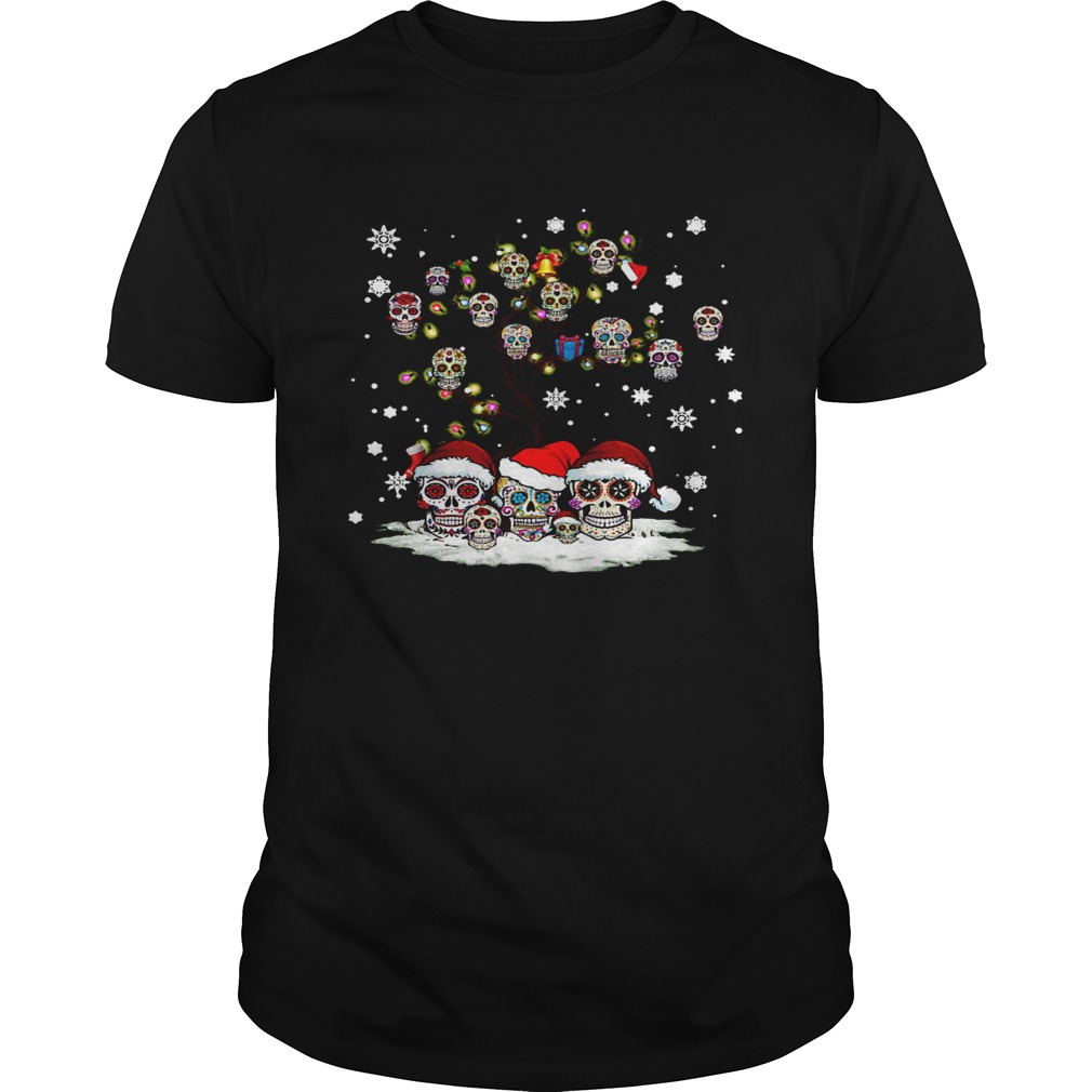 Sugar skull tree Christmas shirt