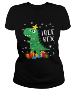 TRex Christmas Tree Dinosaur Christmas  Classic Ladies